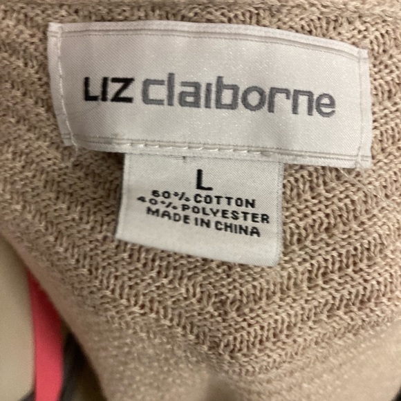 Like new! Liz Claiborne beige cardigan - Picture 3 of 16